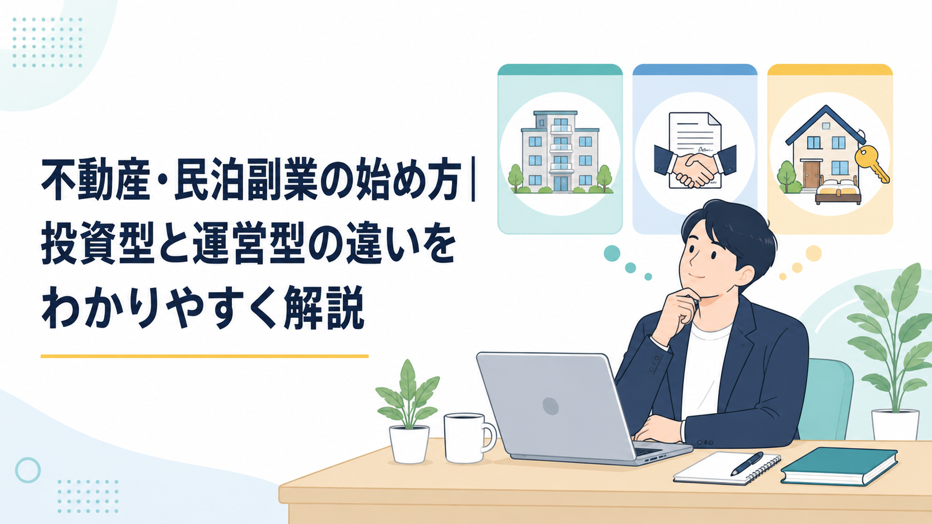 不動産投資と仲介と民泊を比較する会社員